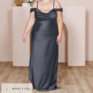 Revelry - Sienna Satin Dress - Black